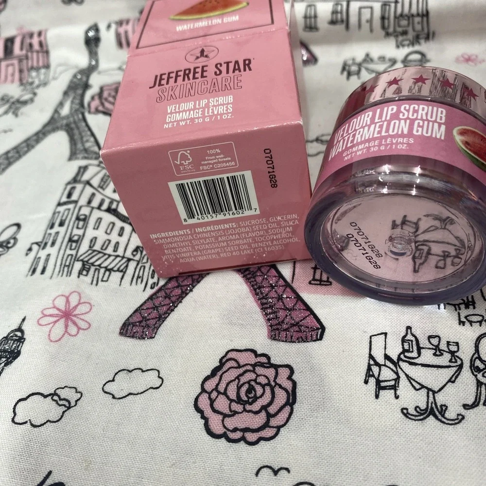 Jeffree Star Cosmetics Velour Lip Scrub in Watermelon Gum Full Size BNIB New